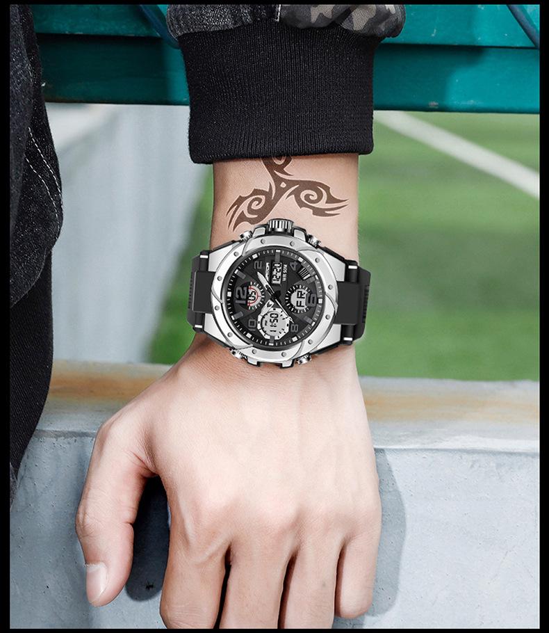 Sanda 6008 Multifunctional Men's Waterproof Sport Quartz Watch