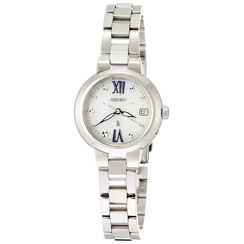 

[Seiko Watch] watch Rukia thin solar radio wave white dial Roman notation platinum diamond shield sapphire glass SSVW135 ladies silver