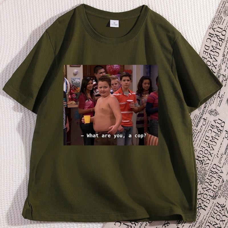 Gibby What Are You A Cop TShirt Casual Cotton Short Sleeve Round Neck Tshirt Streetwear Comfortable Loose Round Neck Tees