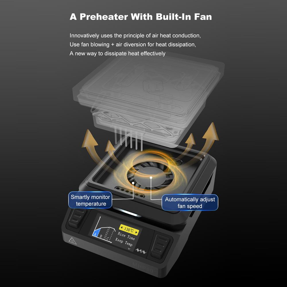 Constant Temperature Heating Platform 50*50mm Enlarged Heating Area Built in Cooling Fan 160*80 LCD Display Segmented