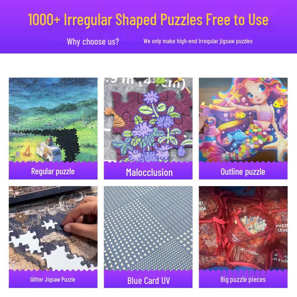 In Stock 1000-Piece High-Quality Challenging Jigsaw Puzzle for Adults - Customizable