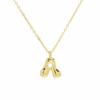 18K Gold Plated Balloon Bubble Hip Hop Necklace with 26 English Letters for Women
