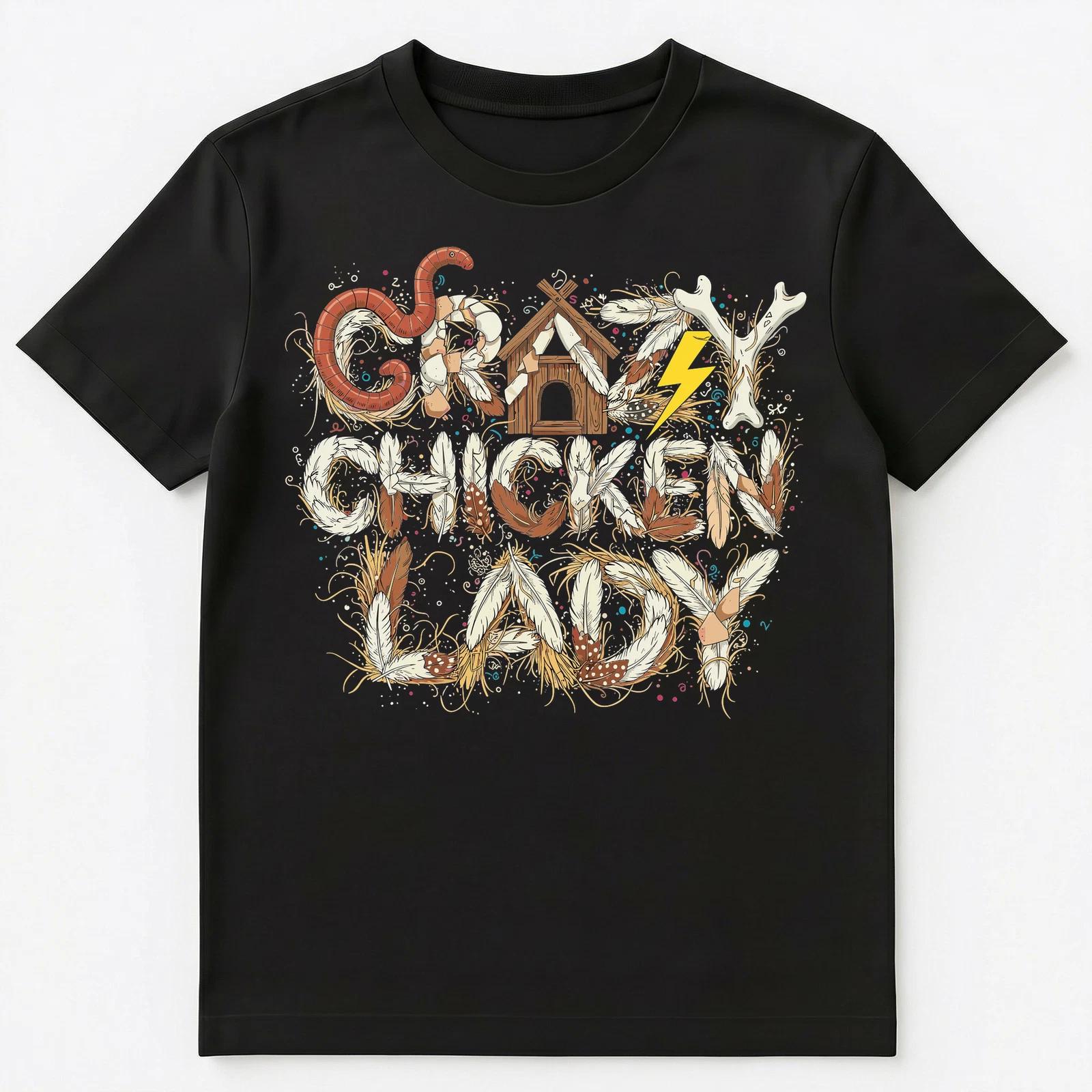 

Chicken Lady Crazy Poultry Lover Backyard Farming Unisex T-Shirt 3XL