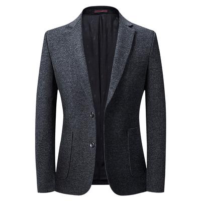 Men's Casual Suits Autumn and Winter Wool Stretch Men's Suits Slim Small Suits Men's Korean Style Single Suit