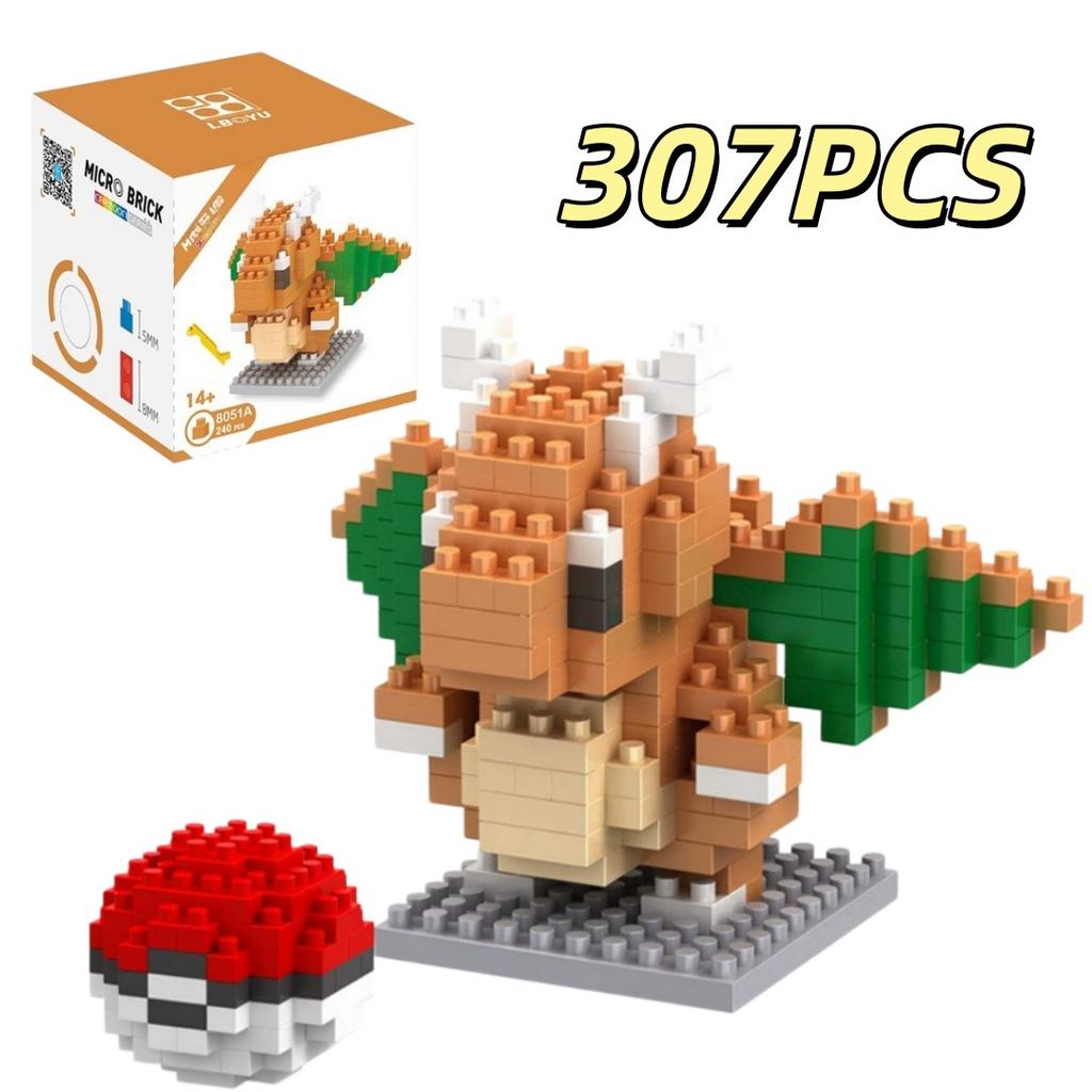 61 Style Funny Building Blocks Assembly Anime Picachu Charizard Doll Blastoise Bulbasaur Gengar Bricks Toy for Kid
