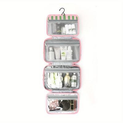 1pc Large Capacity Elegant Travel Cosmetic Bag Suitable for & - Polyester Storage, Spacious for Business Trip, Daily Use, Gift