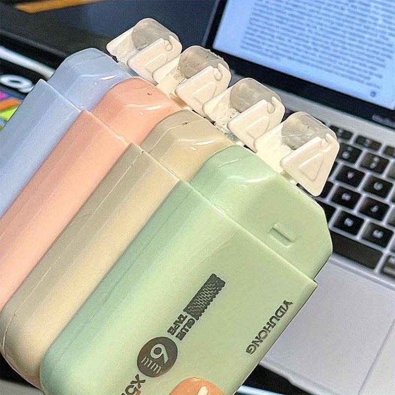 4pcs Easy Tear Double-Sided Adhesive Dot Tape, Total Length 5m, for Scrapbooking, Collage and Photo Albums - Ideal for School and Office Supplies