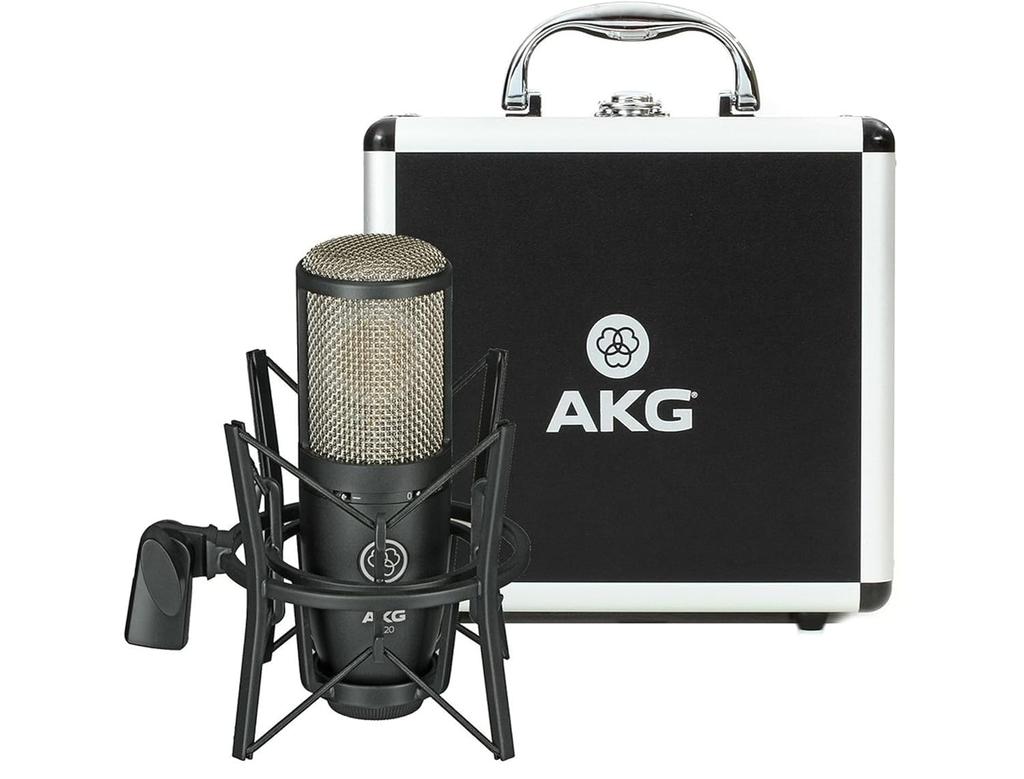 AKG P220 Project Studio Line Condenser Microphone [Ideal for recording vocals/piano/wind instruments. Durable all-metal body, robust design, low-cut f