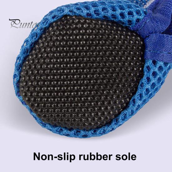 4Pcs Dog Shoes Breathable Pet Shoes Outdoor Dog Booties Summer Hot Pavement Dog Paw Protectors for Walking Hiking Running