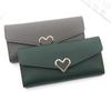 2024 Women's Long Heart-Shaped Wallet with Multi-Card Slots and Phone Compartment