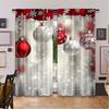 2Pcs Christmas Curtains Cute Winter Holiday Xmas Gifts Snowflakes Elf Window Drapes Suitable For Living Room Bedroom Kitchen