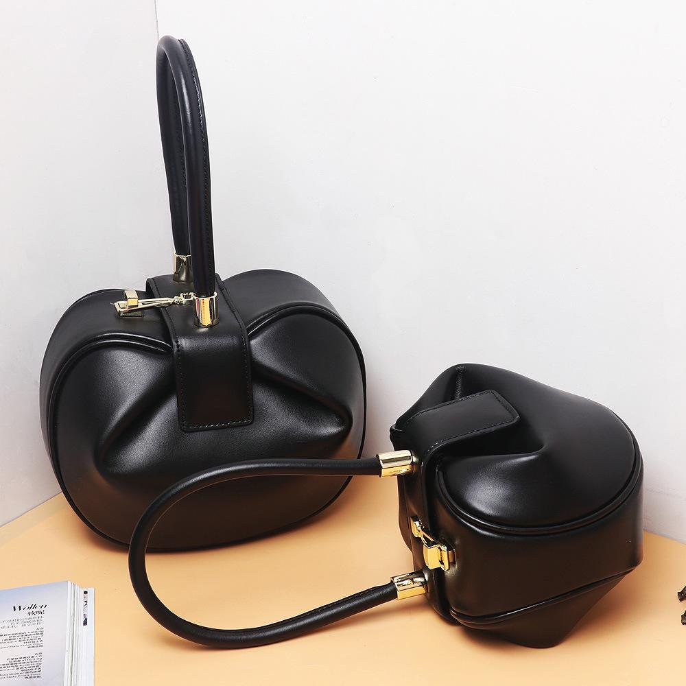 

Guangzhou 2025 Women s Genuine Leather Color Block Shoulder Bag Large: 23*10*15 чорний