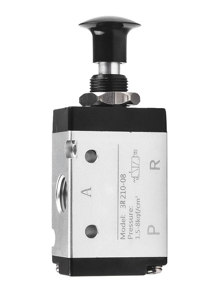3R210-06 3R210-08 4R210-08 2 Way 3 Ports 5 Position Push And Pull Pneumatic Control Switch Reversing Manual Valve 110*30*20mm