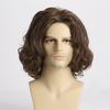 Men's Blonde Wigs Synthetic Natural Wavy Wig with Side Men Cosplay Wig Costume Roleplay Daily Party