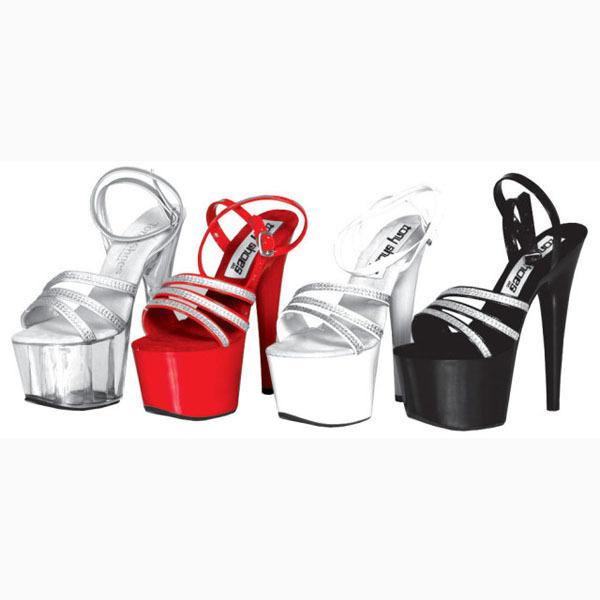 17Cm hohe ferse dicke sohle foto schuhe strass wasserdicht tisch frauen schuhe sandalen