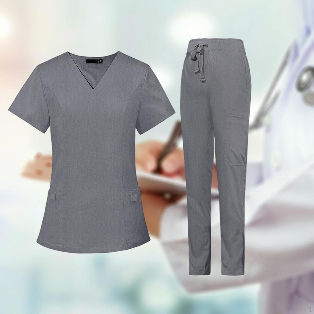 Nursing Uniforms Scrub Set Nurse Workwear Top Pants Female Work Clothing suits
