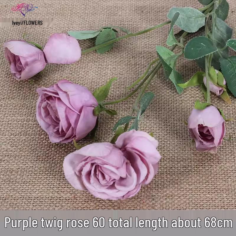 10-Piece Purple Floral Artificial Flower Set for Wedding and Aisle Decor