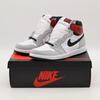 555088-126 Nike Air 1 High OG Light Smoke Grey Black Varsity Red (Men's)