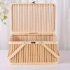 Chinese Style Moon Cake Box Natural Bread Storage Basket Bamboo Basket  Wedding Party