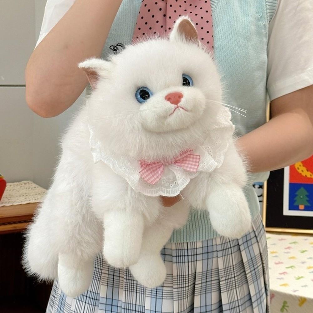 Fluffy Ragdoll Cat Plush Doll Voiced Simulated Kitten Model New Realistic Cat Doll  Kids