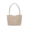 Retro portable woven hollow tote bag women's summer new simple large-capacity shoulder armpit bag
