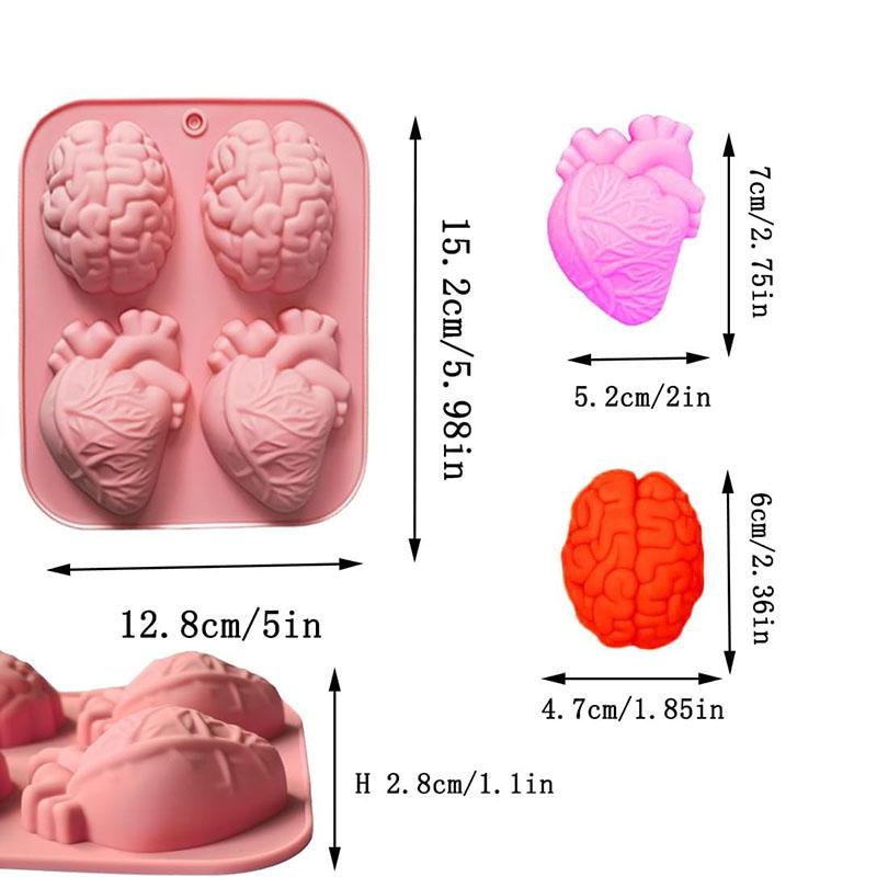 

Halloween Brain Silicone Mold For Baking Dessert Cake Pan Chocolate Jello Kitchen Gadgets Accessories Moldes Para Hornear Tools
