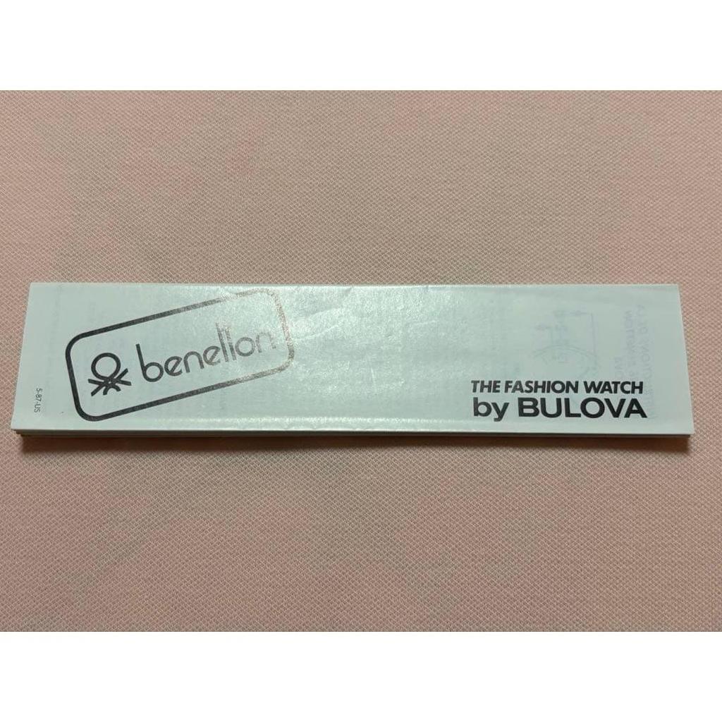 Used [Rare/with case] Benetton Bulova 90s Time Of The World