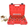 Vehicle Air Conditioning Leak Test Kit with Service Fittings, Sealing Plugs and Storage Case, 26-Piece Inspection Set for Garage Repair
