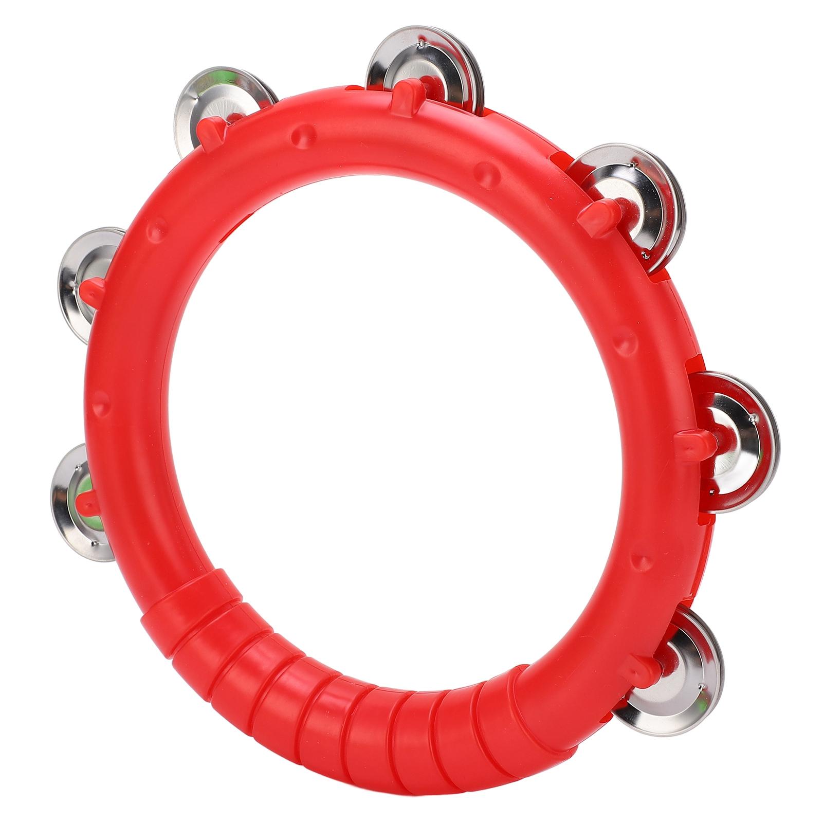 

Однорядный ручной колокольчик с гладким краем, погремушки, ручные колокольчики, музыкальный инструмент для детей, красный