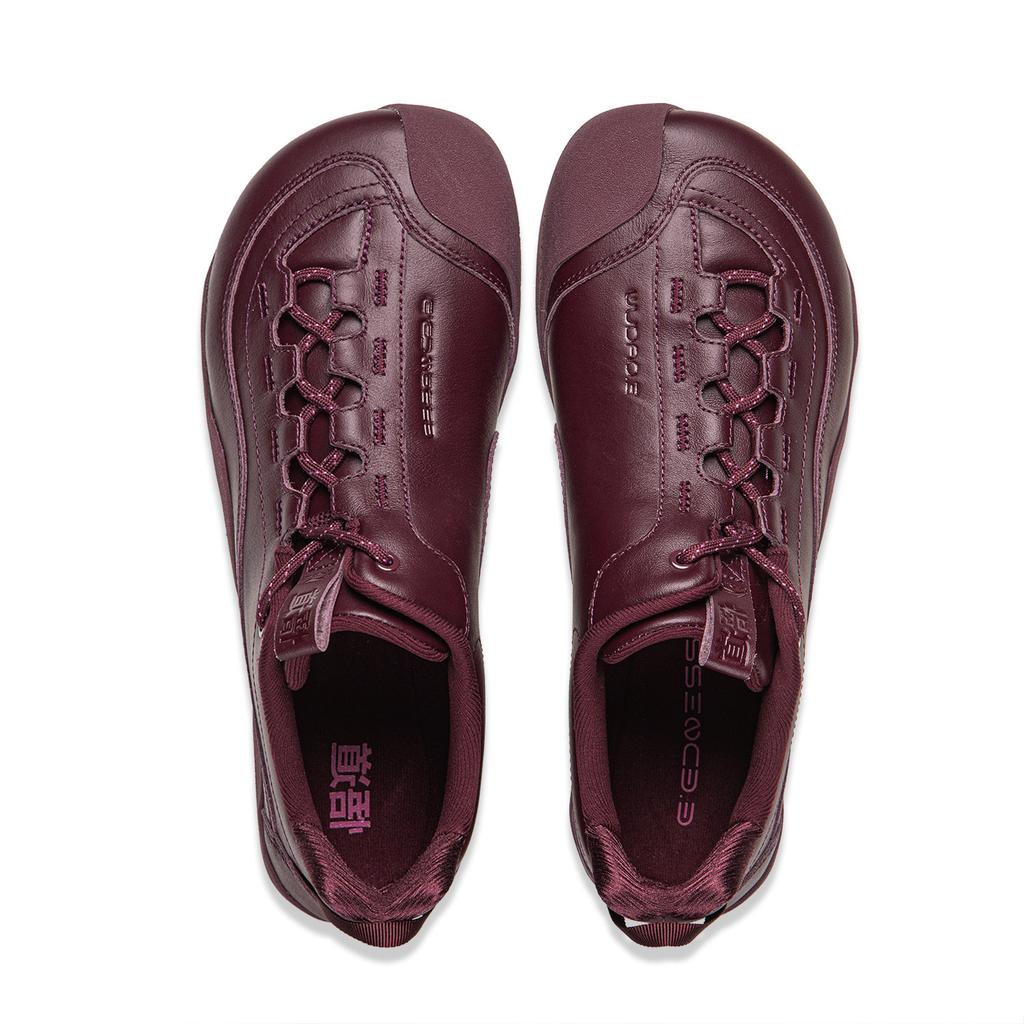 Li Ning Cushioning, Wear Resistant Low top Casual Shoes Unisex Burgundy Red AZGW199-4
