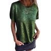 Women's Round Neck Short Sleeved Summer T-shirt Top