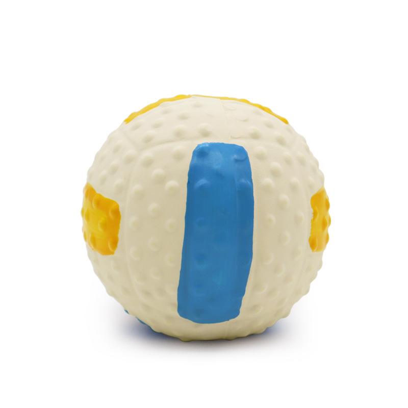Nice Pet voice toy dog grinding teeth bite resistant latex toy rugby ball football small dog training for home decoration