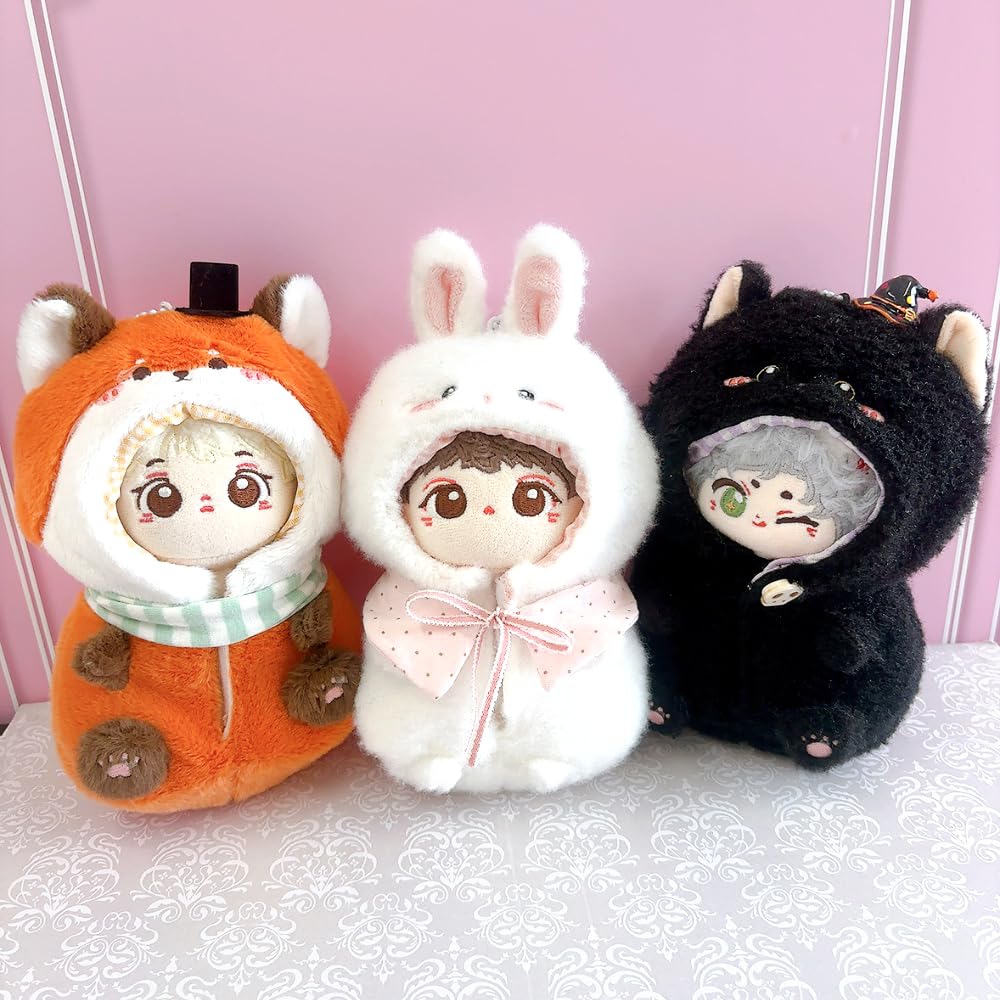 3D Plush Kigurumi Black Cat Costume for 10cm Plush Kigurumi Otaku Doll Kpopdoll Costume Toys, Accessories, Activities, Mascot, [Used]