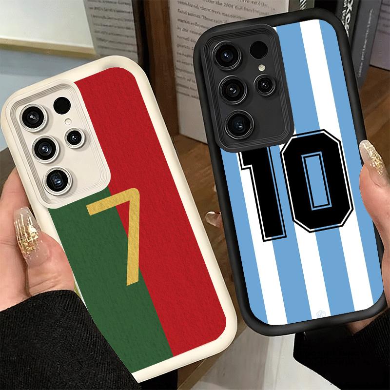Phone Case for Samsung Galaxy S26 S25 Ultra S24 FE FootBall Number 7 10 19 Shell S23 Plus S22 + S21 S20 5G Soft Silicone Funda