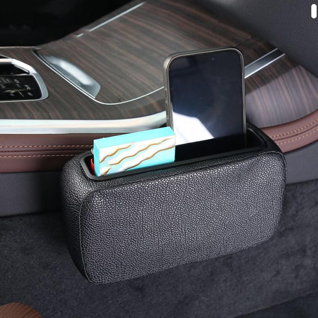 Car Door Side Storage Box Car Interior Door Side Box Leg Pad Vehicle Interior Organizer Tray Adhesive for Wallet Keys Phone
