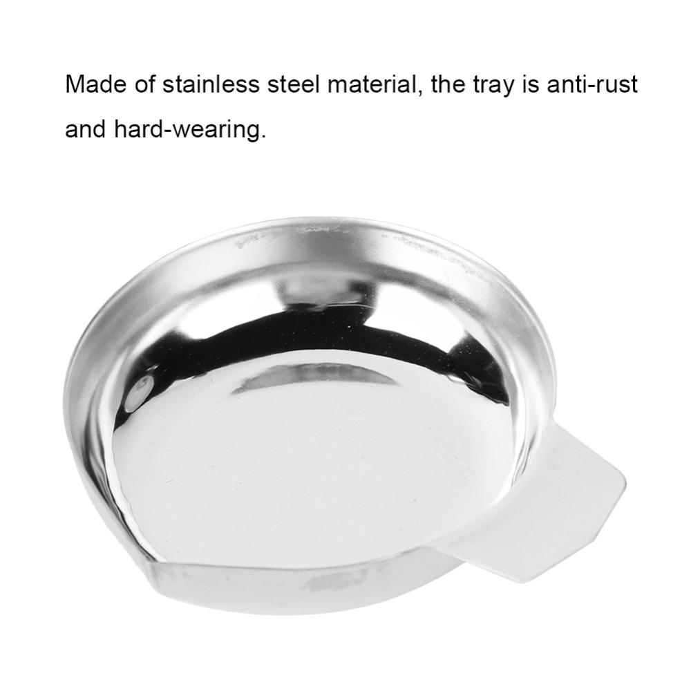 Stainless Steel Electronic Balance Tray Silver Jewelry Scale Pan  for Food Portioning