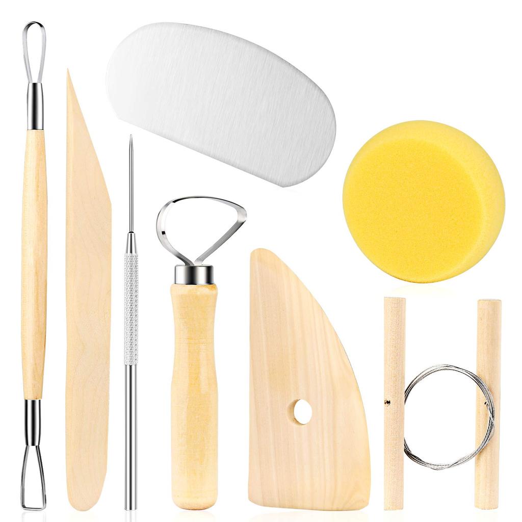 Pottery Tools Kit Clay Tools Set Ceramic Tool Kit Pottery Tools and Supplies with Clay Cutting Modeling Trimming Tools