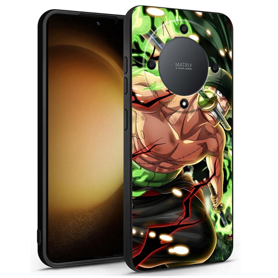 

One Piece Zoro Black Soft Shell Case for Honor X6a X8c X8 X8b X6 X7c X9a X7b X7 X9c X8a 90 Pro 8X X5b 70 X9b Magic5 Lite Honor X8b