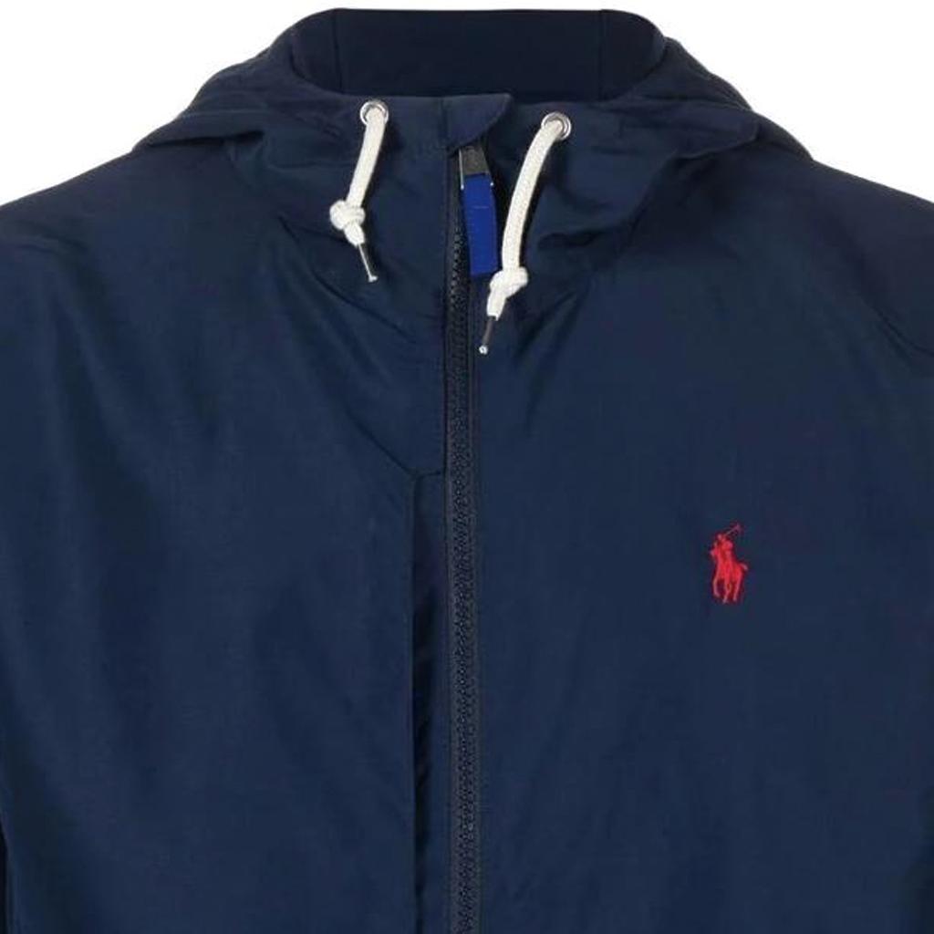 Polo Ralph Lauren Ss23 Logo Embroidered Hooded Zip-Up Long Sleeve Jacket Men Jackets Blue 710888070-001