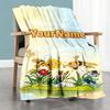 Biene Maja Customize Text Blanket Multi-purpose Customizable Blanket Warmthful Decor for Sofa Livingroom Office Chair Living Room