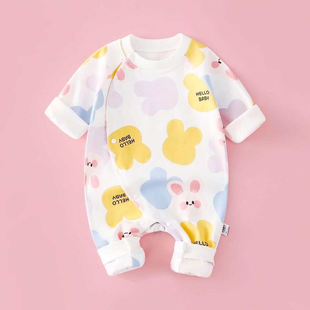 Newborn Unisex Cotton Rompers: Long Sleeve Onesies for Spring & Autumn