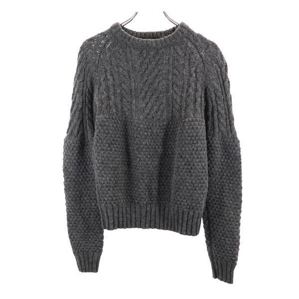 MACKINTOSH PHILOSOPHY Sanyo Shokai Wool Long sleeve knit 38 Gray sweater Women Used