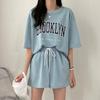 Cotton Women's Summer Suit with Shorts and Top Classic Casual Oversize Two-piece Set Tracksuit Shorts and T Shirts for Women