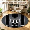 Round Rug Custom NameMonaco FC Pattern Non Slip Carpet Home Floor Decor