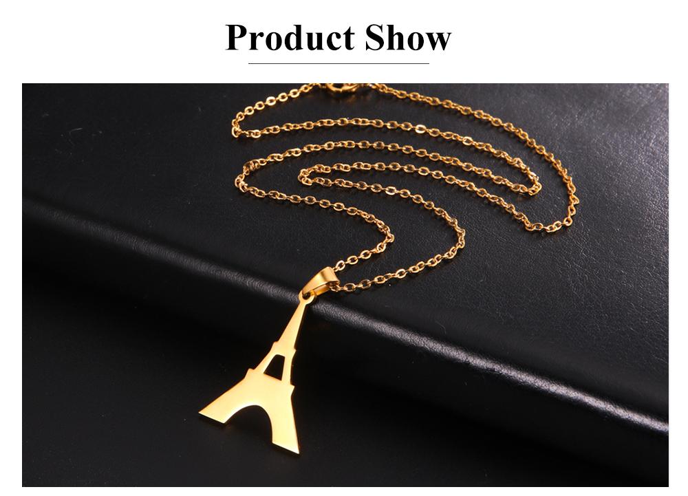 Cazador New France Paris Eiffel Tower Gold Color Pendant Necklaces for Women Stainless Steel Chain on the Neck Jewelry Wholesale