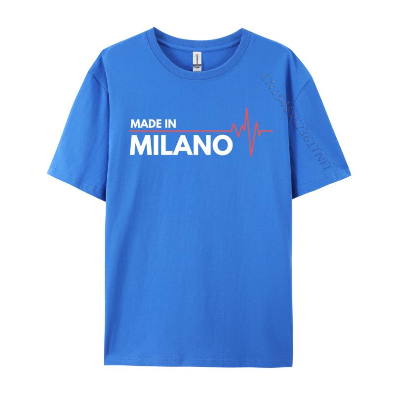Made In Milano Italy Italia Place Of Birth Heartbeat Tops T Shirt Casual Tops Shirt Funky Printing Unisexs Tshirts Printing