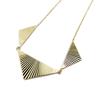 Les Trésors De Lily [P2636] - Gold Plated 'Cléopatra' Necklace (triangles) - 35x15 and 23x10 Mm