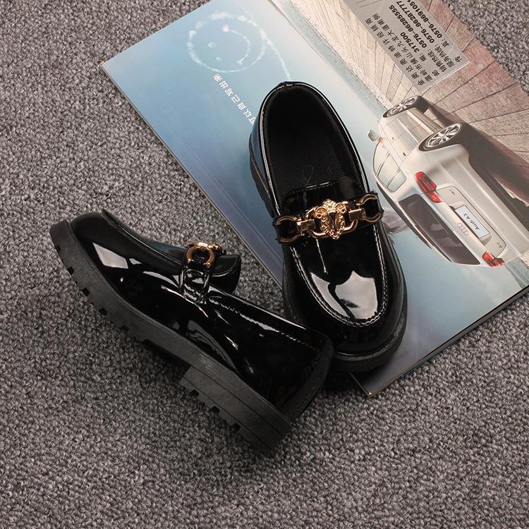 

Кожаные туфли для девочек, весна 2024 г. — мягкая подошва, британский стиль, покрой «принцесса», идеально подходят для выступлений школьников 37 чёрный