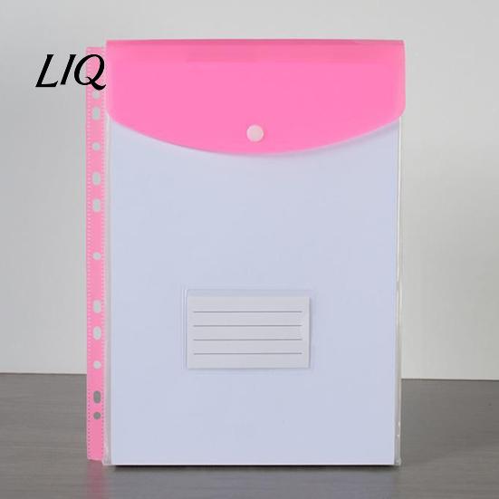Department File Folder 3Pcs 11 Hole A4 with Snap Button, Colorful Document Organizer, Protector Pouch Horizontal & Vertical Transparent Label