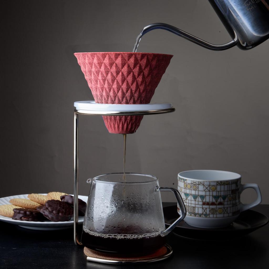 Hasami Ware Ceramic Coffee Filter cup Salmon No paper filters Easy to clean "ekubo" (ek-00006), 2-3 capacity, Pink, required,